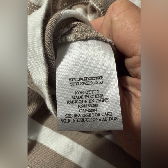 REVOLVE Z Supply NWT Aya Stripped Knee-Length Dress In Washed Taupe Color. Large - Picture 13 of 16